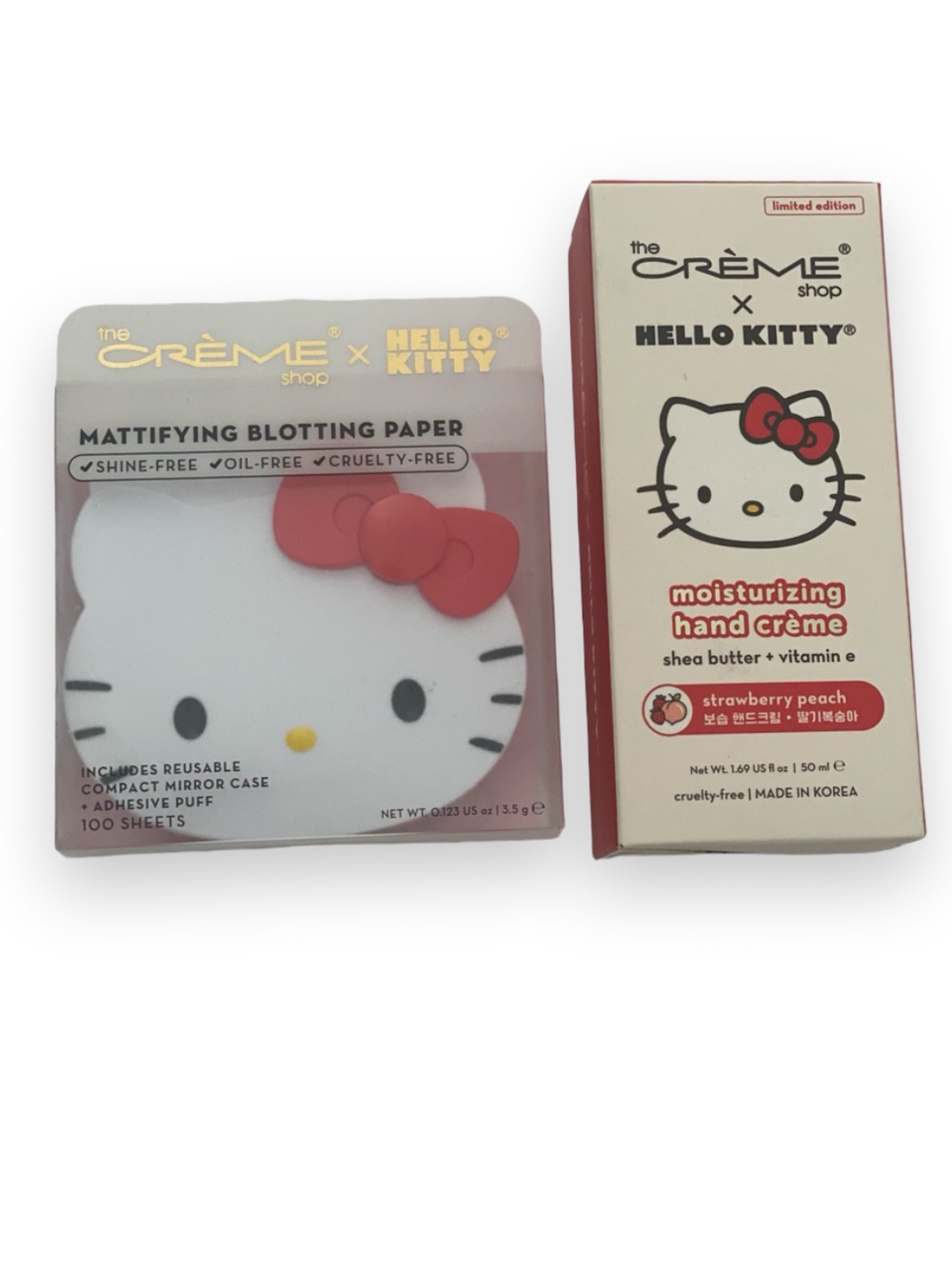 The Creme Shop x Hello Kitty Moisturizing Hand Cream & Mattifying Blotting Paper